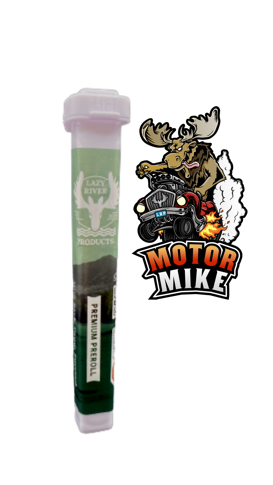 motor mike preroll logo and packaging