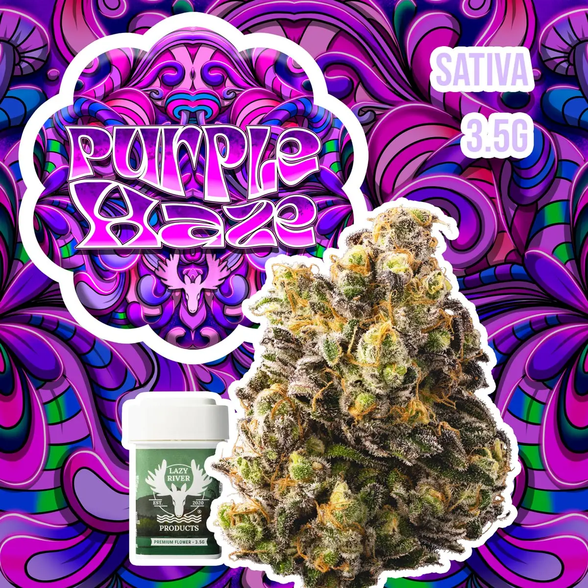 Purple Haze Cannabis Strain | Lazy River Products